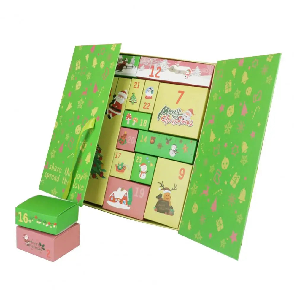 Adventskalender Befüllbar 24 Fächer Papierdesign mit handgemachtem Design