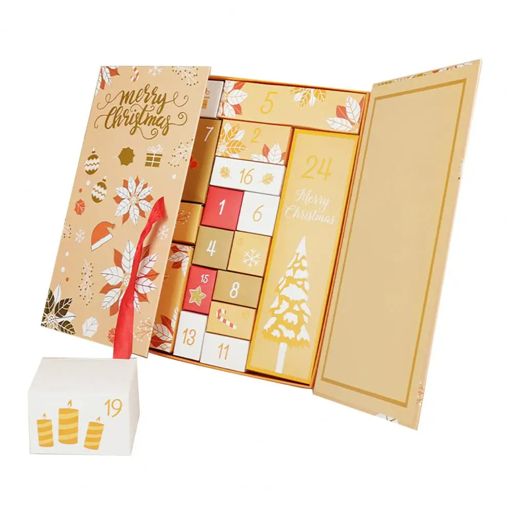 Adventskalender Befüllbar 24 Fächer Papierdesign mit handgemachtem Design