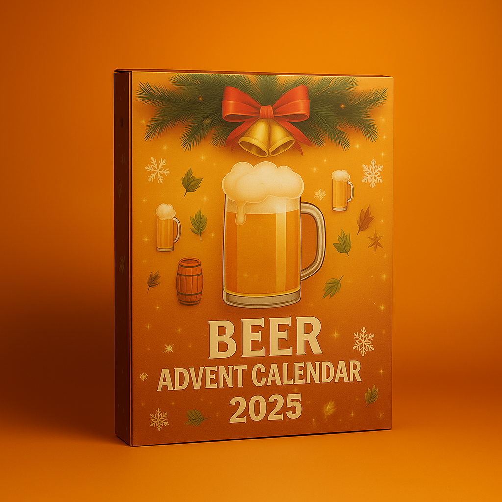 Adventskalender Bier-Ornamente | 24 Türchen, 24 Mini-Bierflaschen-Ornamente | Kunstharz, alkoholfrei, wiederverwendbar