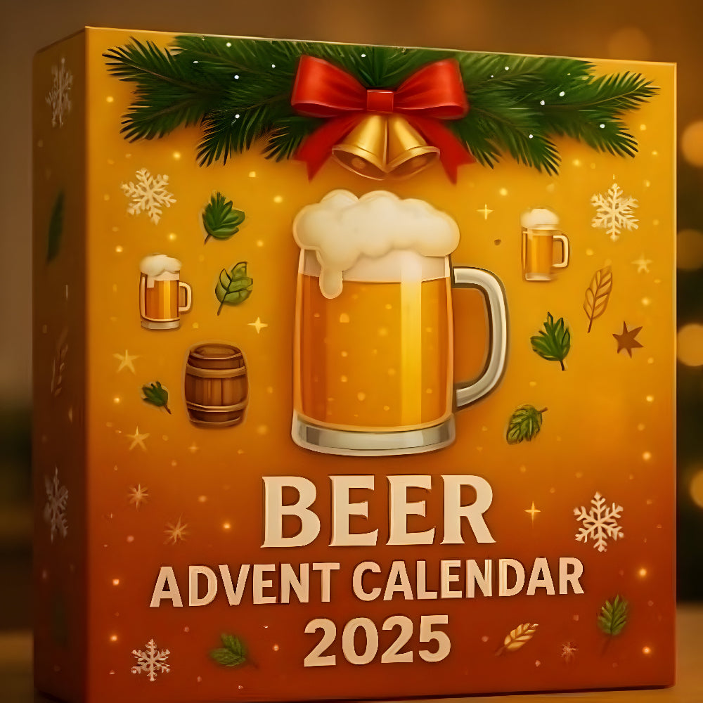 Adventskalender Bier-Ornamente | 24 Türchen, 24 Mini-Bierflaschen-Ornamente | Kunstharz, alkoholfrei, wiederverwendbar