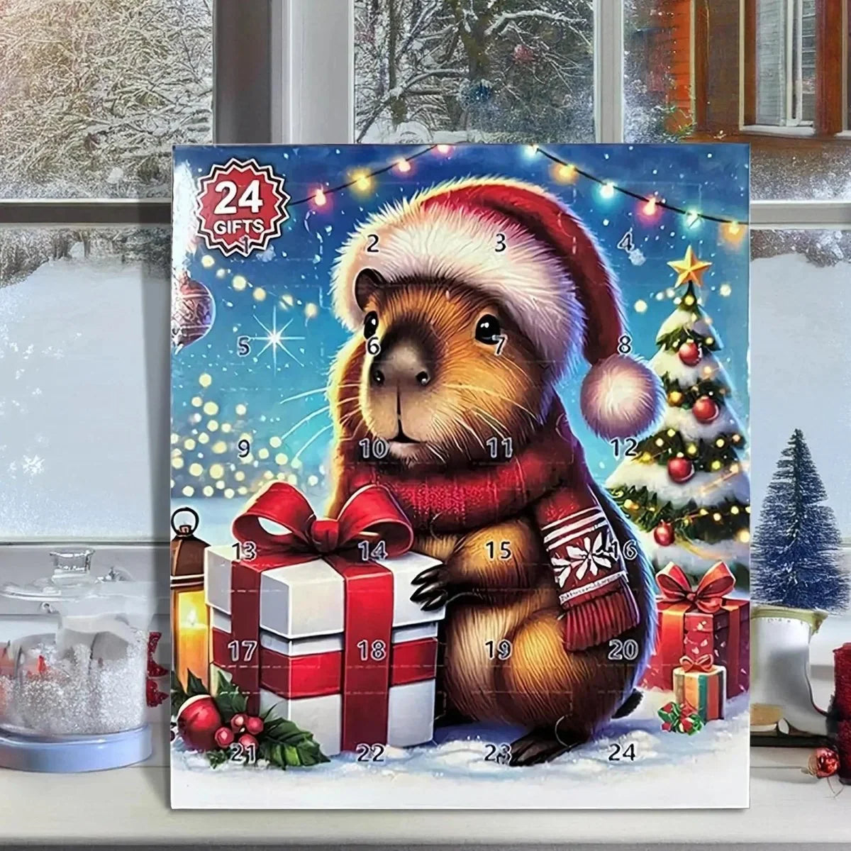 Adventskalender Capybara-Design ABS-Kunststoff mit 24 Überraschungen 6