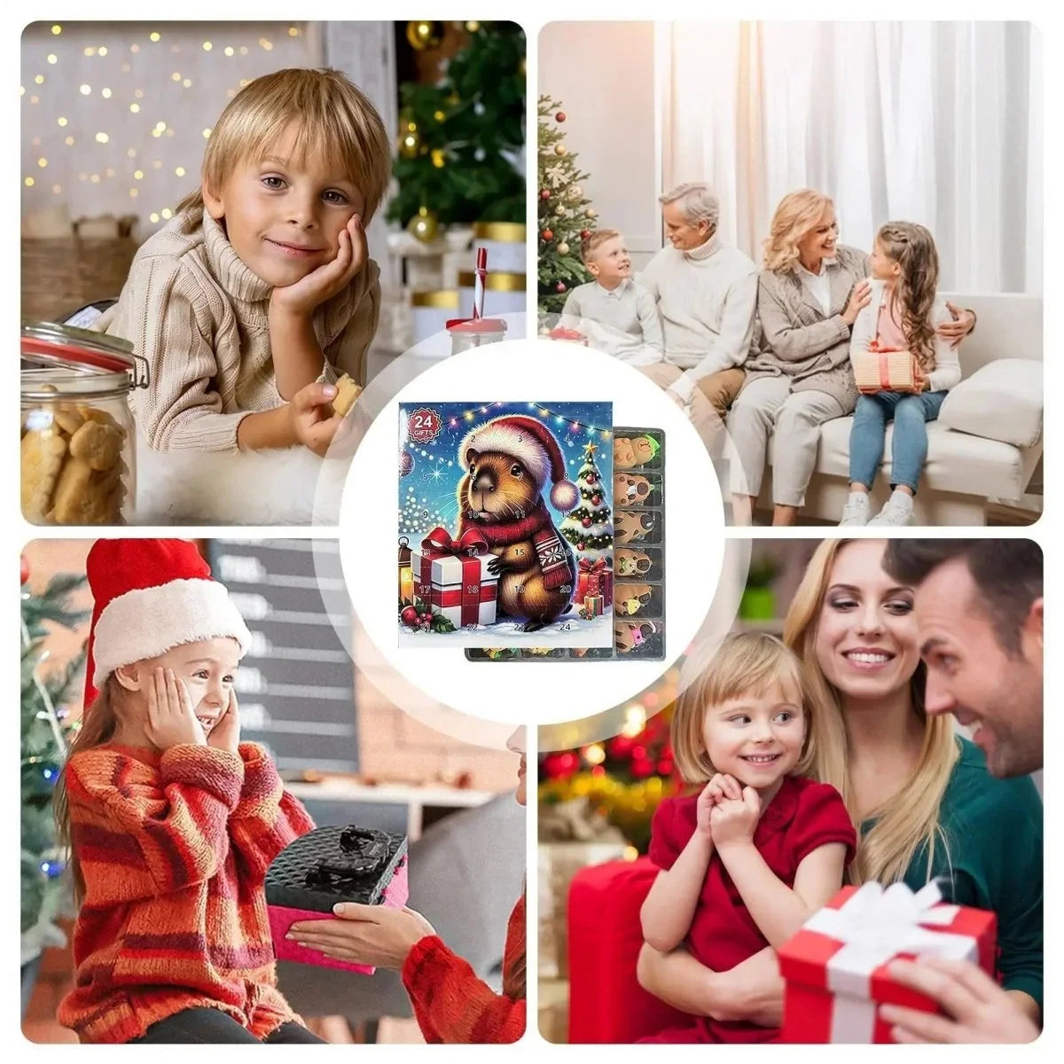 Adventskalender Capybara-Design ABS-Kunststoff mit 24 Überraschungen 1