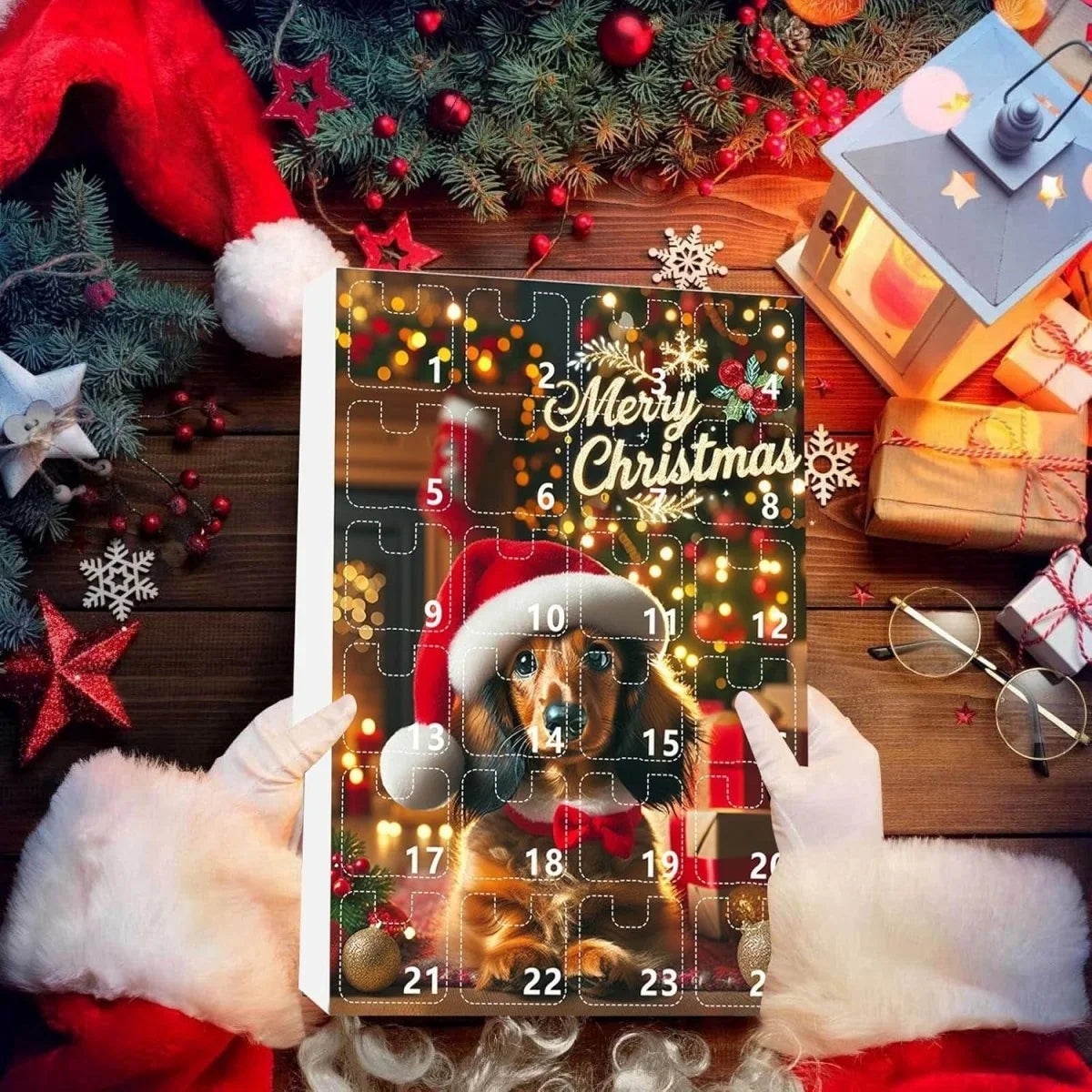 Adventskalender Dackel-Motiv Hundespielzeug mit 24 Überraschungen 4