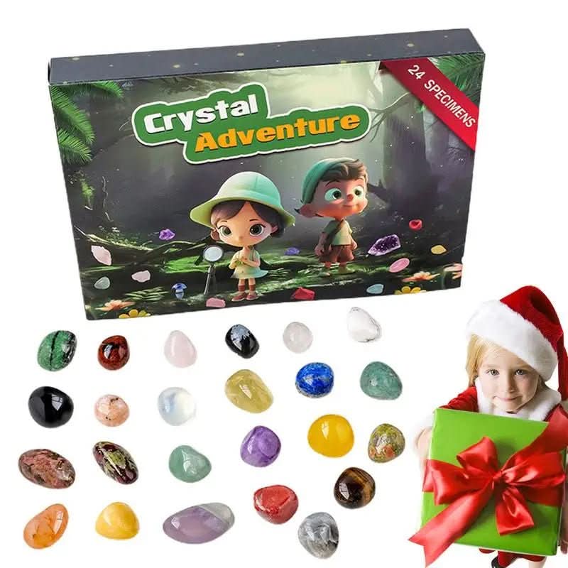 Adventskalender Edelsteine natürlich robust kompakt mit Lernanleitung 3