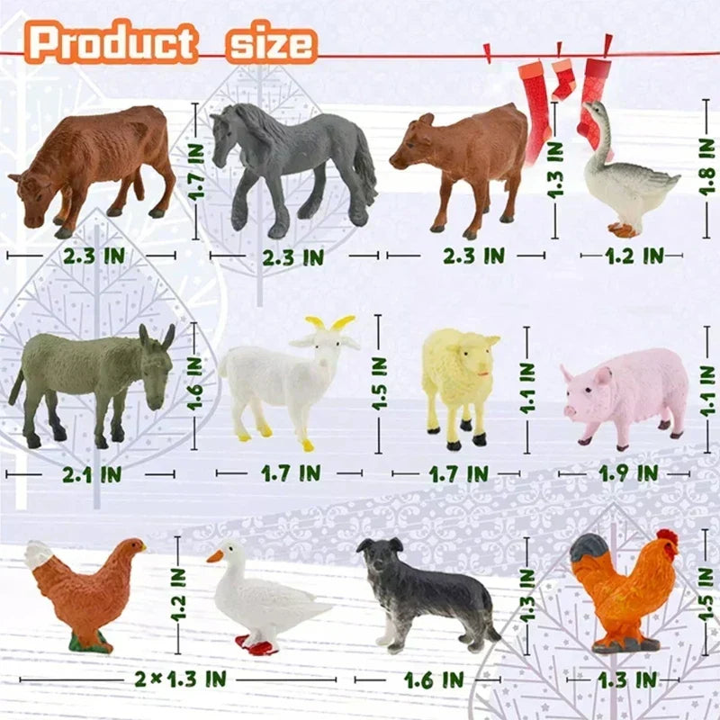 Adventskalender Figuren Harz Krippenfiguren mit Heilige-Familie-Szene