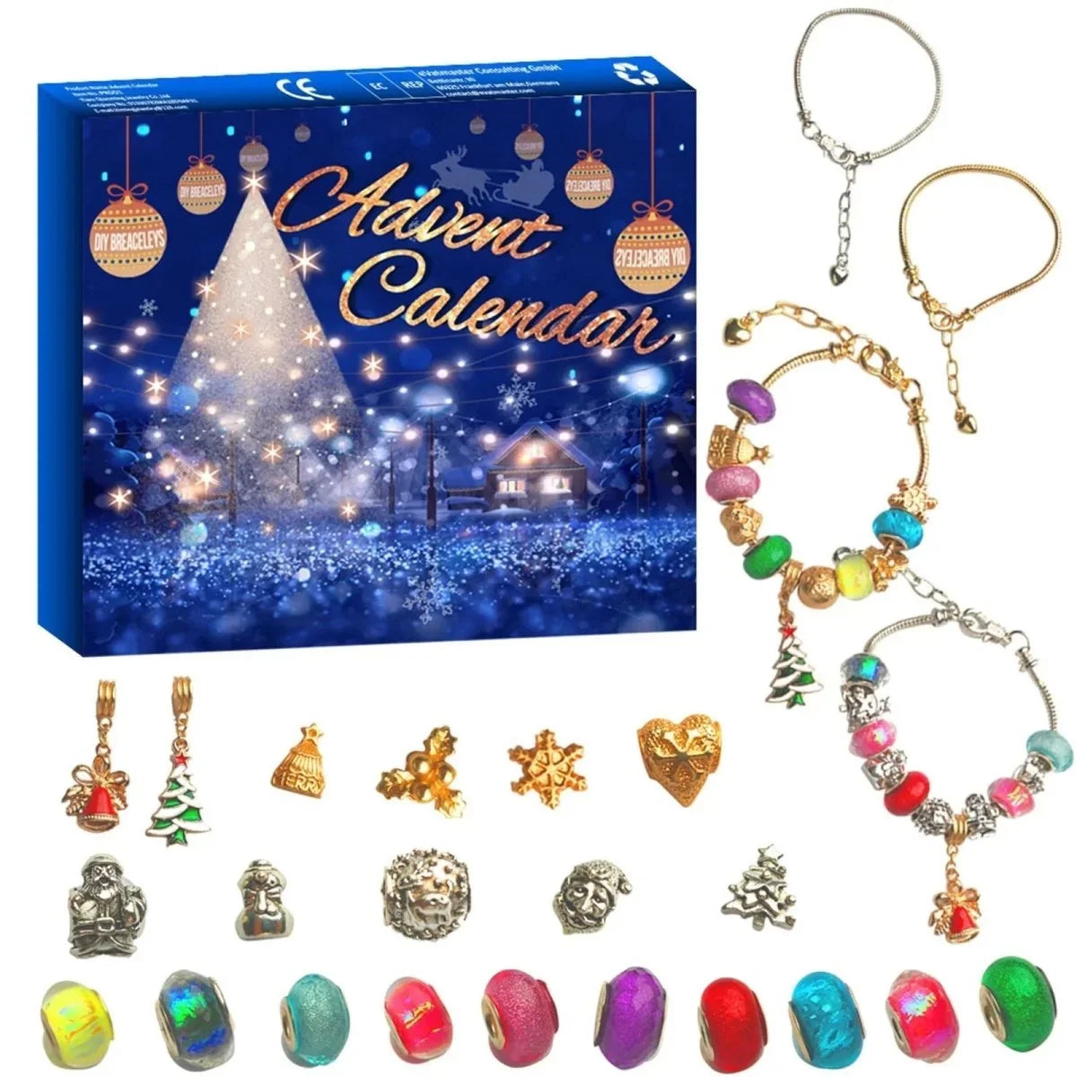 Adventskalender Kristalle wiederverwendbar mit 24 Echten Natursteinen 11