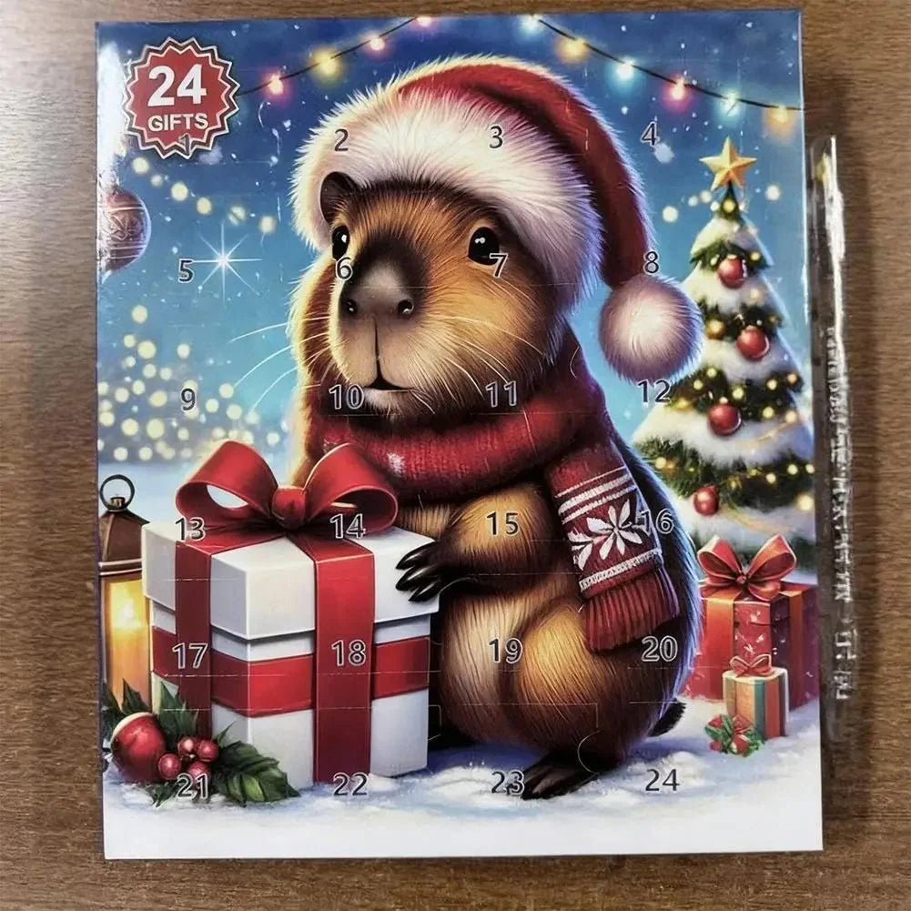 Adventskalender Spielzeug Capybara 24 Tage nummeriert mit 24 Figuren 5