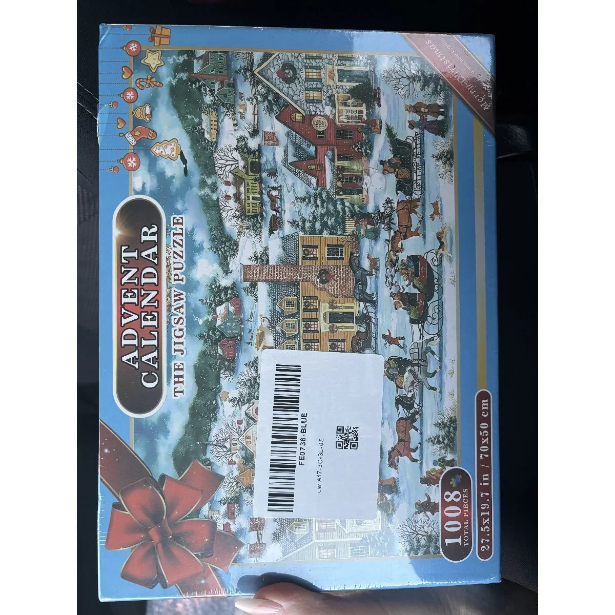 Adventskalender Weihnachtsdorf Puzzle wiederverwendbar mit 24 Teilen