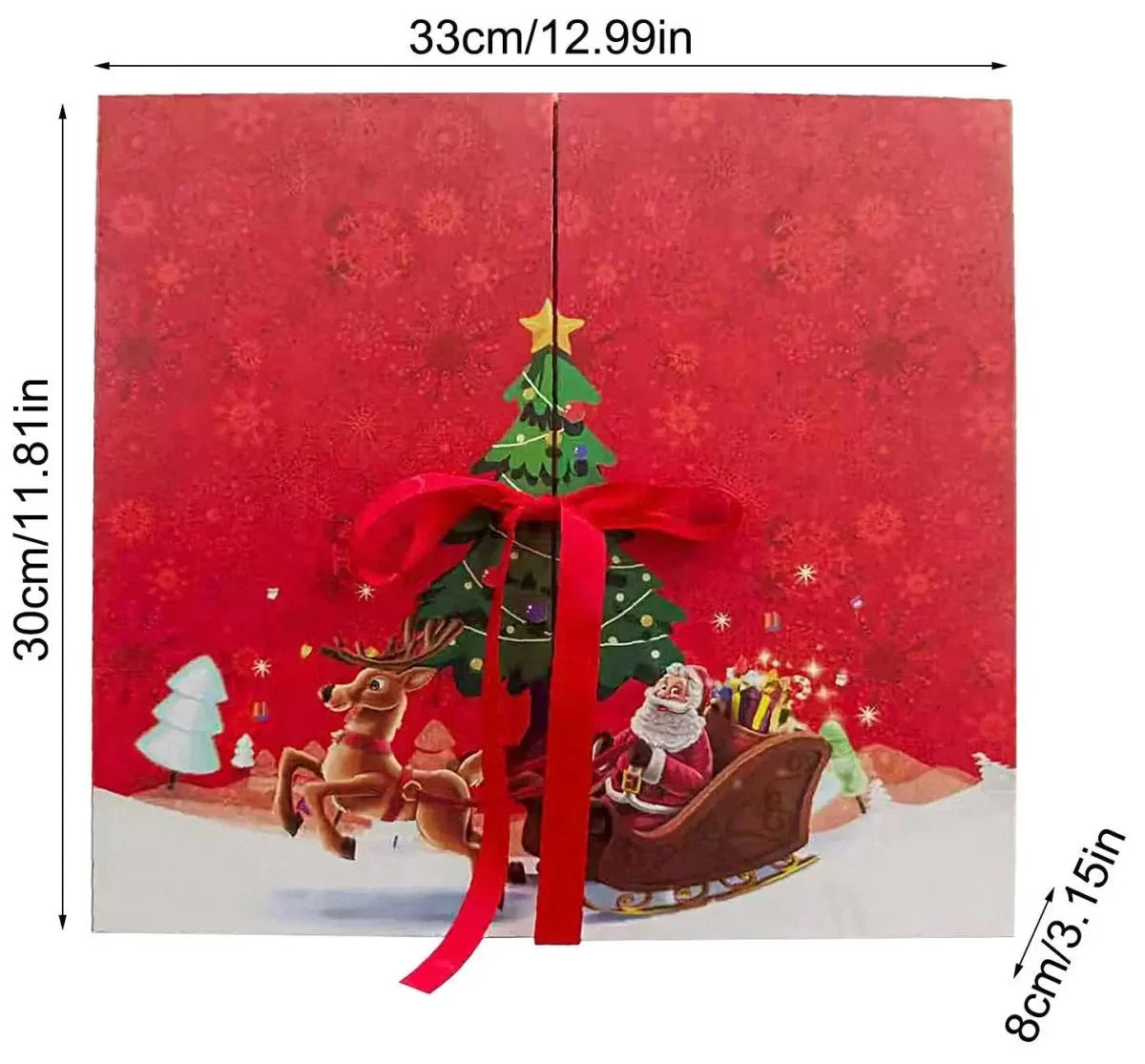 Adventskalender Weihnachtsmann 24 Türchen Festlich mit Kupferkarton 7