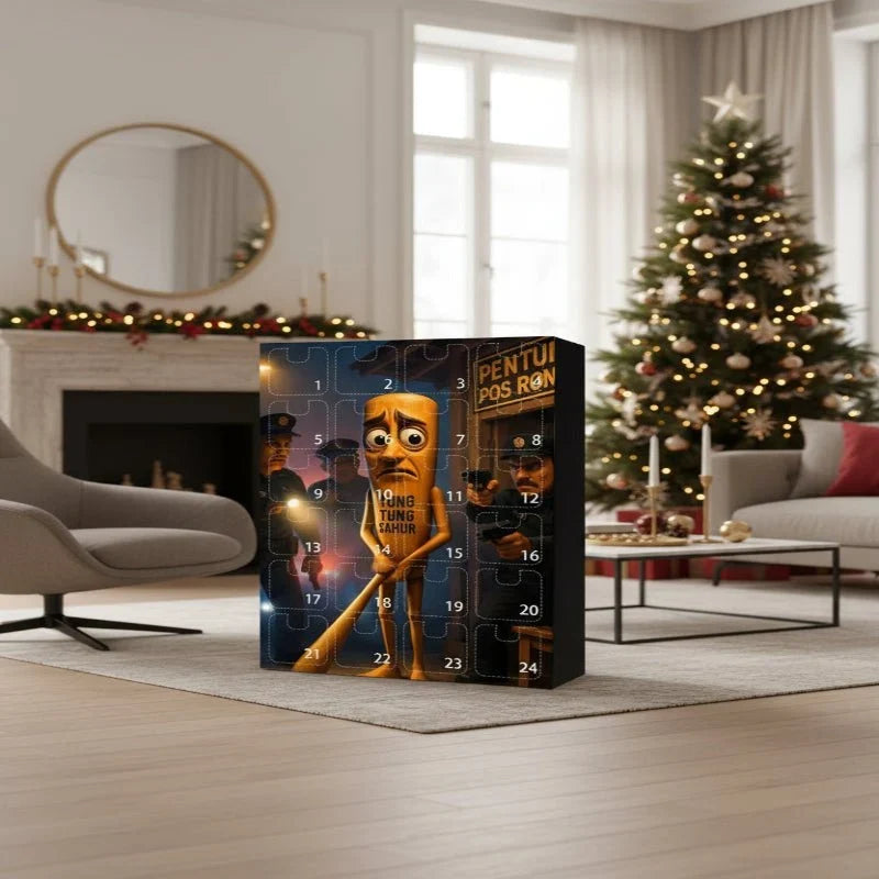 Adventskalender wiederverwendbar robuster Kunststoff mit 24 Teilen