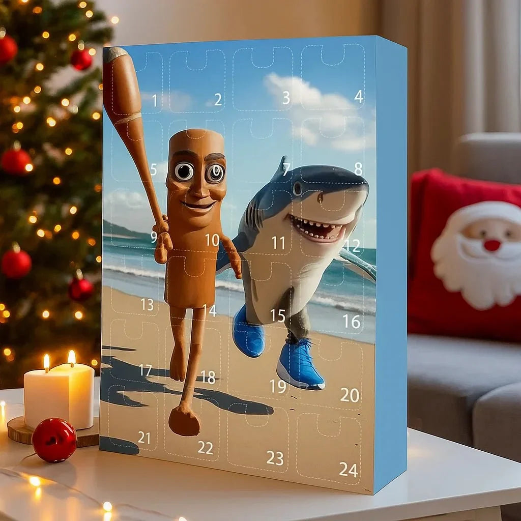 Adventskalender wiederverwendbar robuster Kunststoff mit 24 Teilen