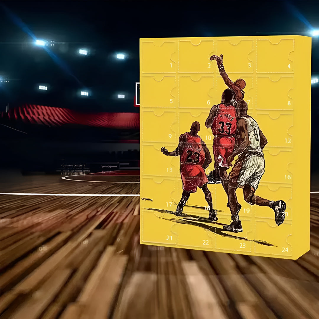 Basketball Adventskalender Geschenkbox | Sammelfiguren & Fan-Details Hinter Türchen | Dekoratives Geschenk für Sammler 3