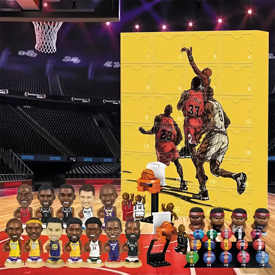 Basketball Adventskalender Geschenkbox | Sammelfiguren & Fan-Details Hinter Türchen | Dekoratives Geschenk für Sammler 2