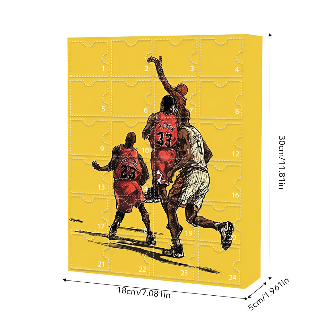 Basketball Adventskalender Geschenkbox | Sammelfiguren & Fan-Details Hinter Türchen | Dekoratives Geschenk für Sammler 4