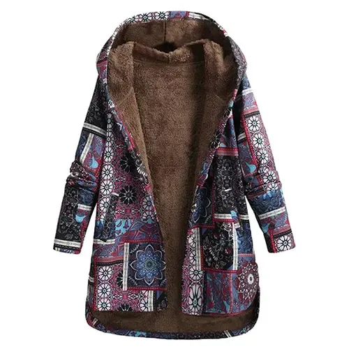 Aija™ - Florale Jacke mit Kapuze