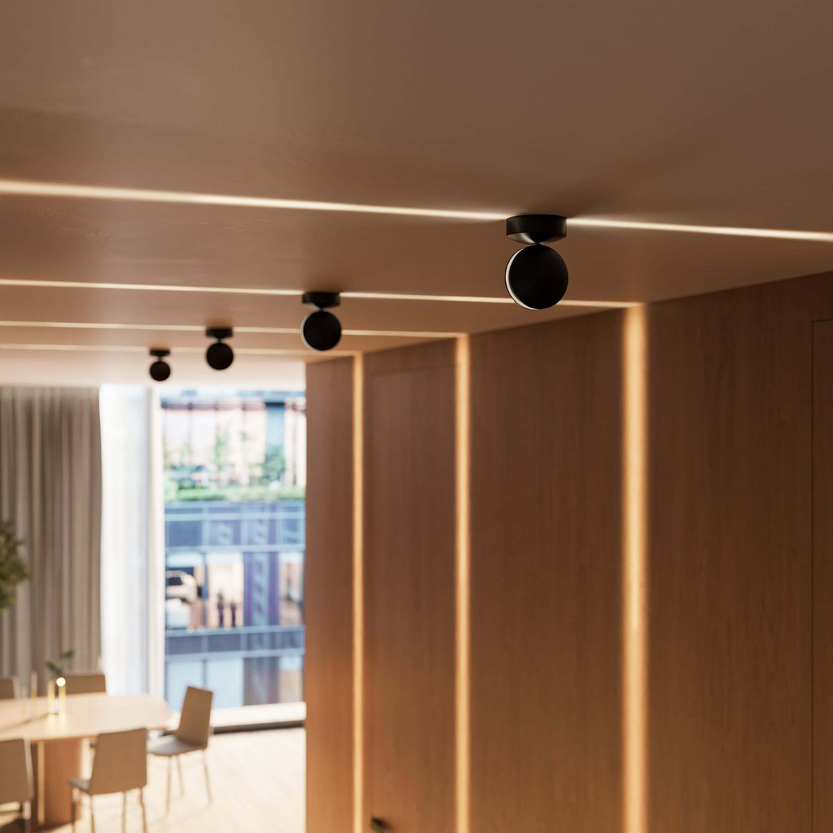 Ambiente-Wandleuchte LED 360-Grad drehbar mit Licht-Schatten-Spiel 12