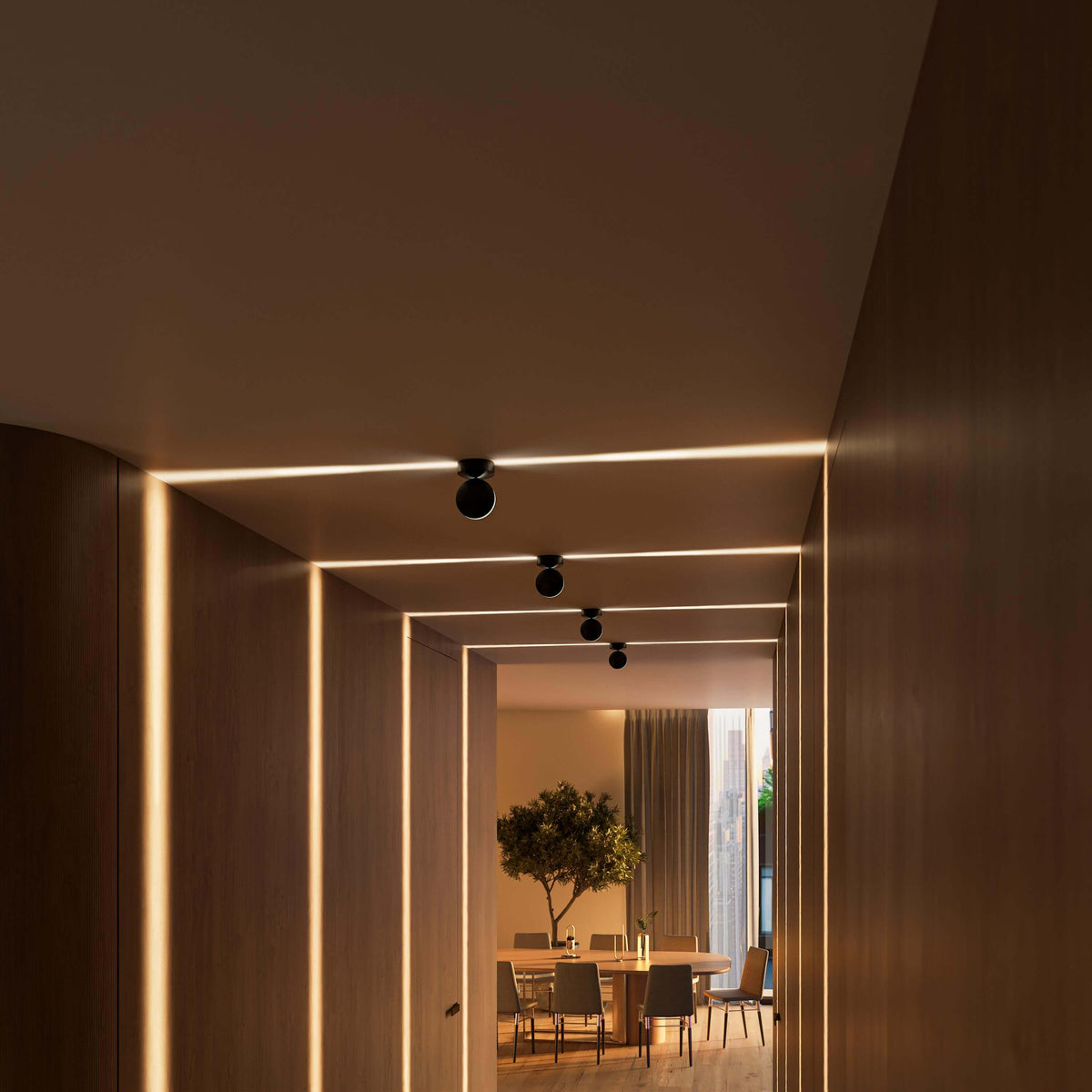 Ambiente-Wandleuchte LED 360-Grad drehbar mit Licht-Schatten-Spiel 14