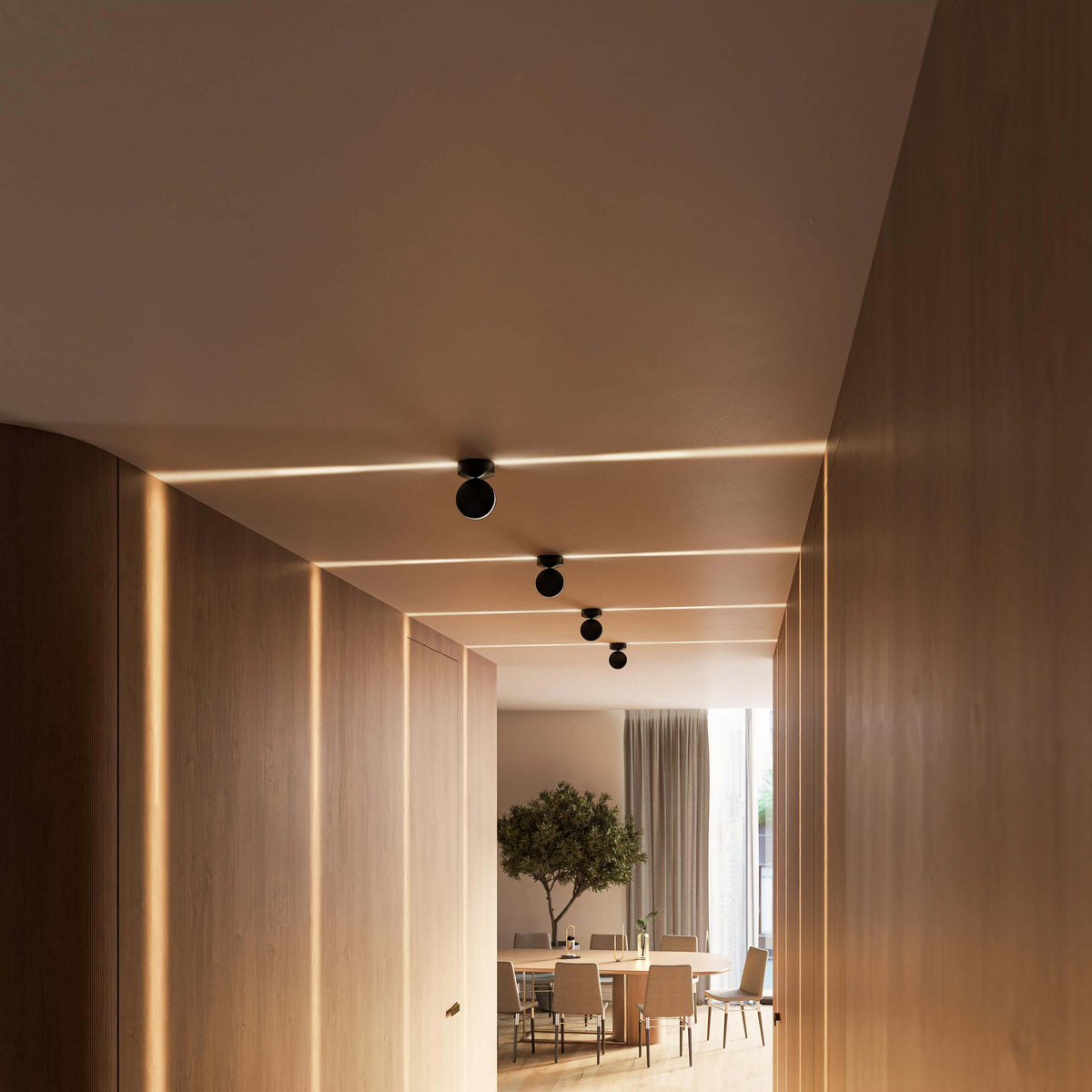 Ambiente-Wandleuchte LED 360-Grad drehbar mit Licht-Schatten-Spiel 17