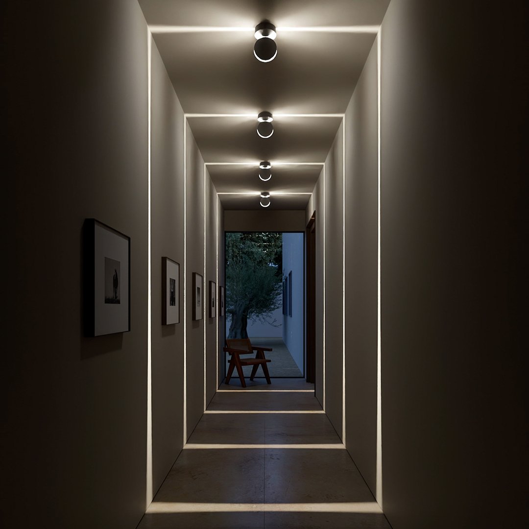 Ambiente-Wandleuchte LED 360-Grad drehbar mit Licht-Schatten-Spiel 8