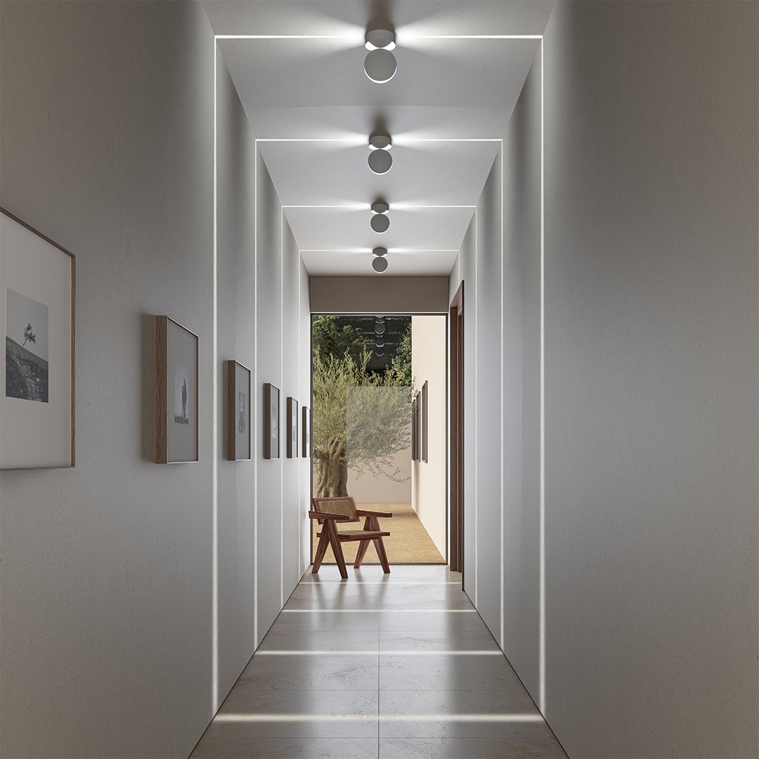 Ambiente-Wandleuchte LED 360-Grad drehbar mit Licht-Schatten-Spiel 1