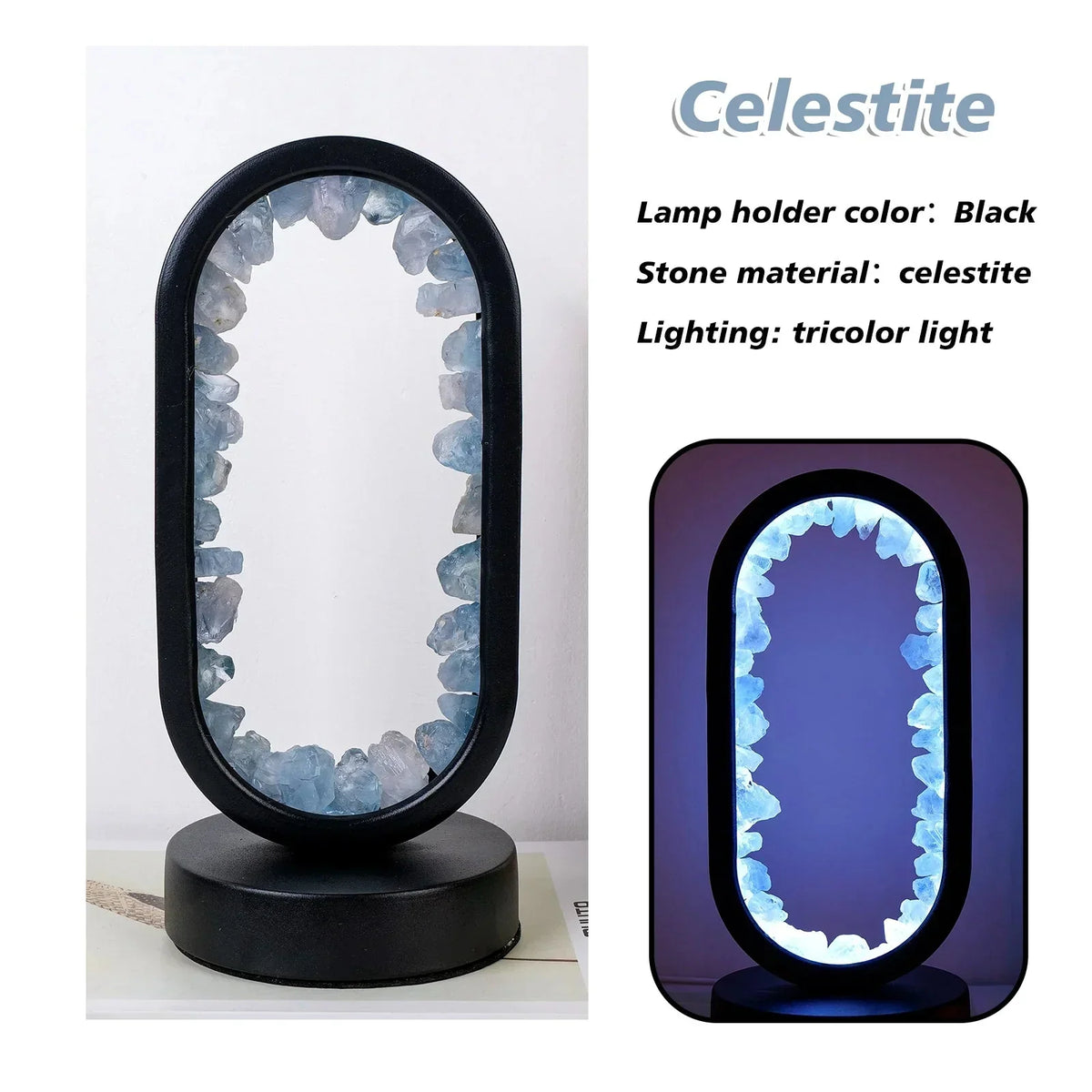 Amethyst-Lampe Natürlicher Kristall handgefertigt mit E14-Fassung