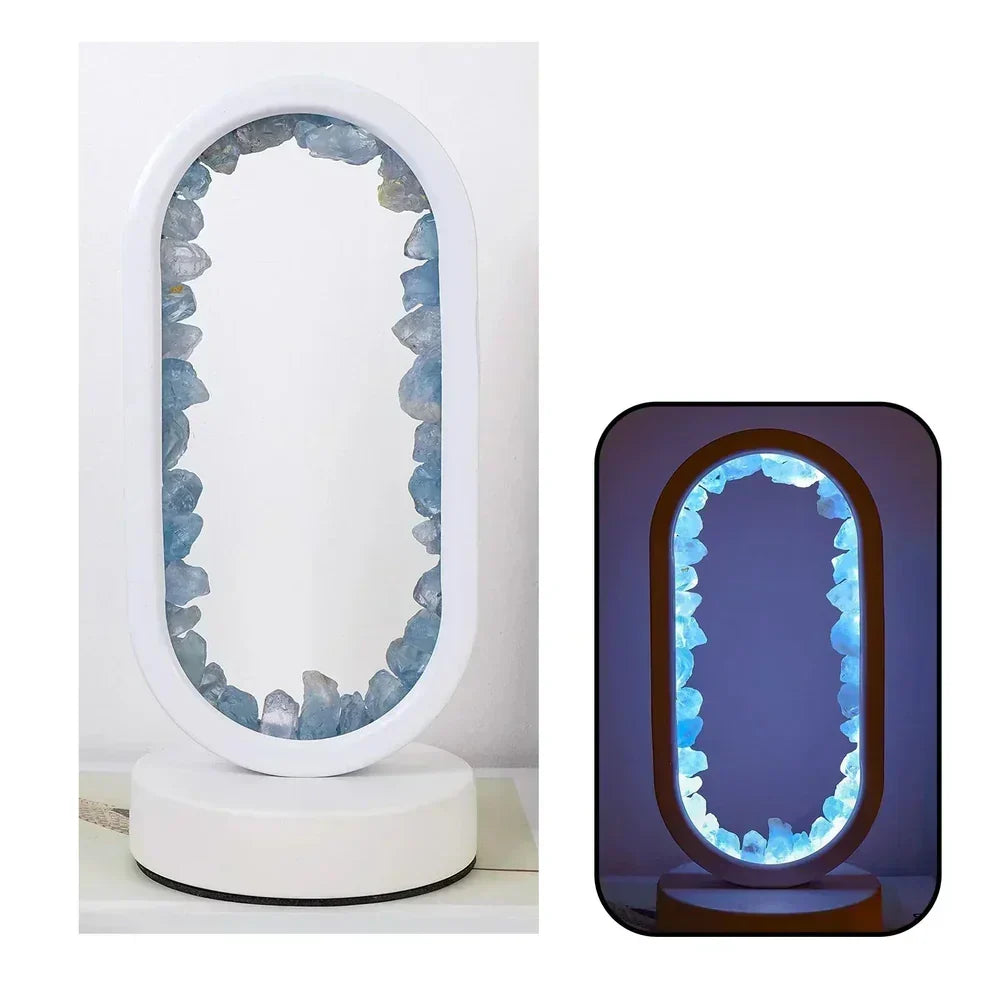 Amethyst-Lampe Natürlicher Kristall handgefertigt mit E14-Fassung