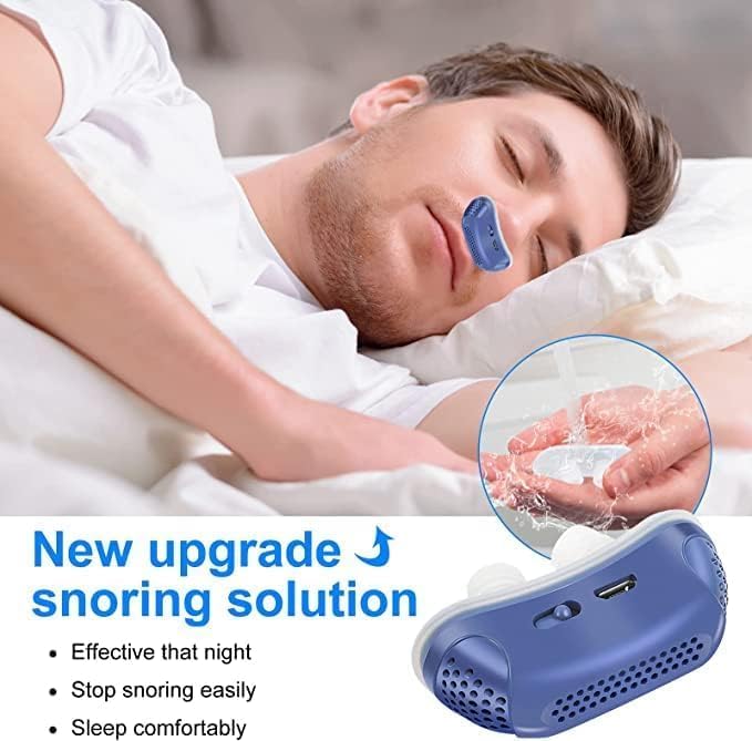 Anti-Schnarch Nasengerät mit Luftstrom | Kompakte Atemhilfe ohne Maske | USB-aufladbar | MicroBreath