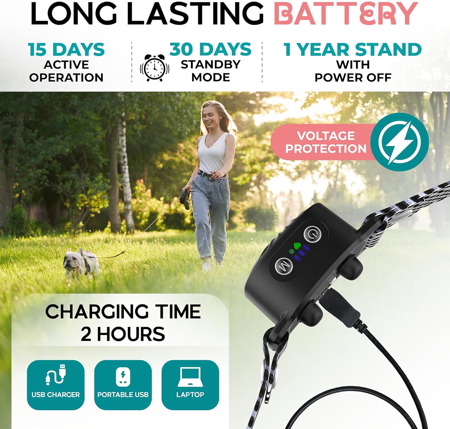 Antibellhalsband | Ton und Vibration | Intelligente Bellerkennung | BarkSense