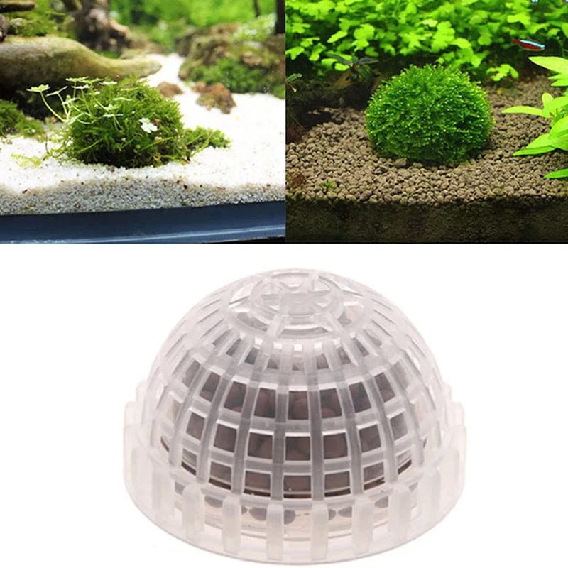 Aquarium Moosball Filter aus Kunststoff | Fadenstruktur für Moos und Wasserpflanzen | Hält Filtermaterial für klares Wasser 1
