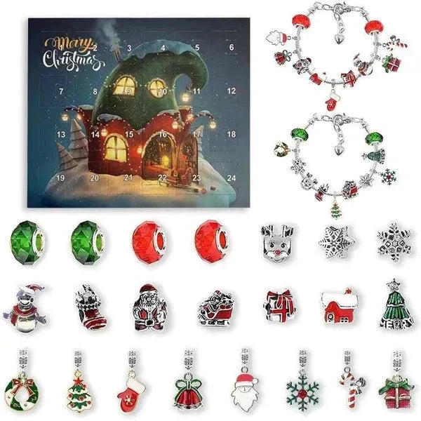 Armband-Bastelset Adventskalender Schraubverschluss mit 24 Charms 8