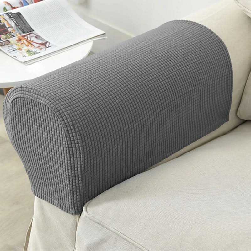 Armlehnenbezüge Polyester 2er-Set | Wasserdicht mit gestepptem Jacquard-Muster | Rutschfeste Basis für Sofa und Sessel