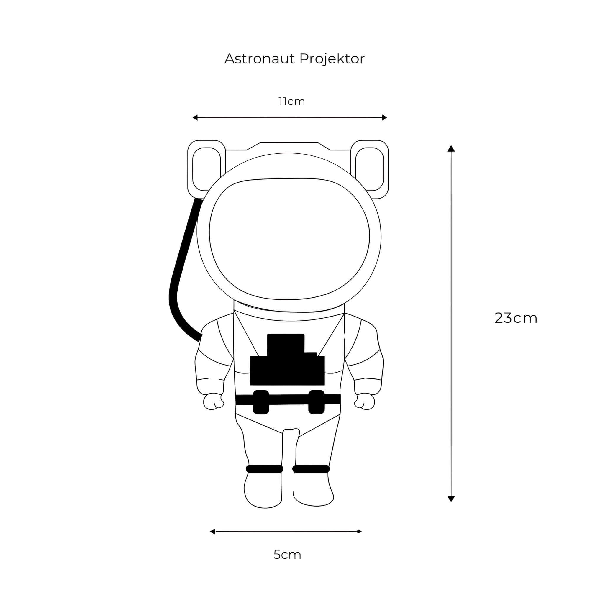 Sternenhimmel-LED-Projektorlampe | Astronauten-Design | Galaxie an Decke & Wand | AstroGlow