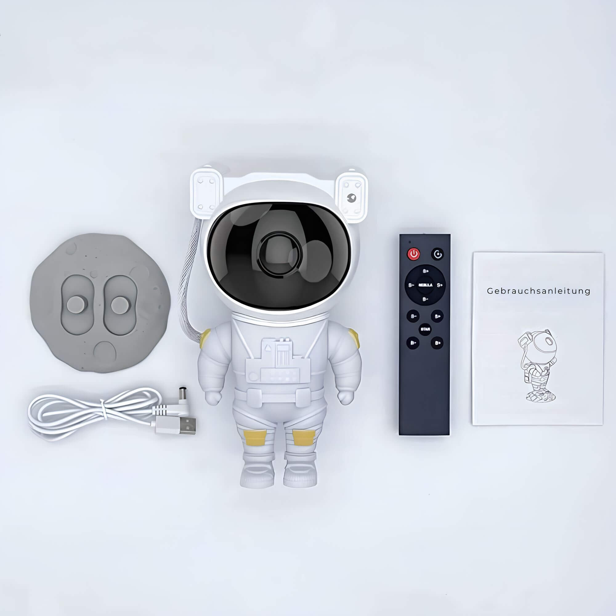 Sternenhimmel-LED-Projektorlampe | Astronauten-Design | Galaxie an Decke & Wand | AstroGlow