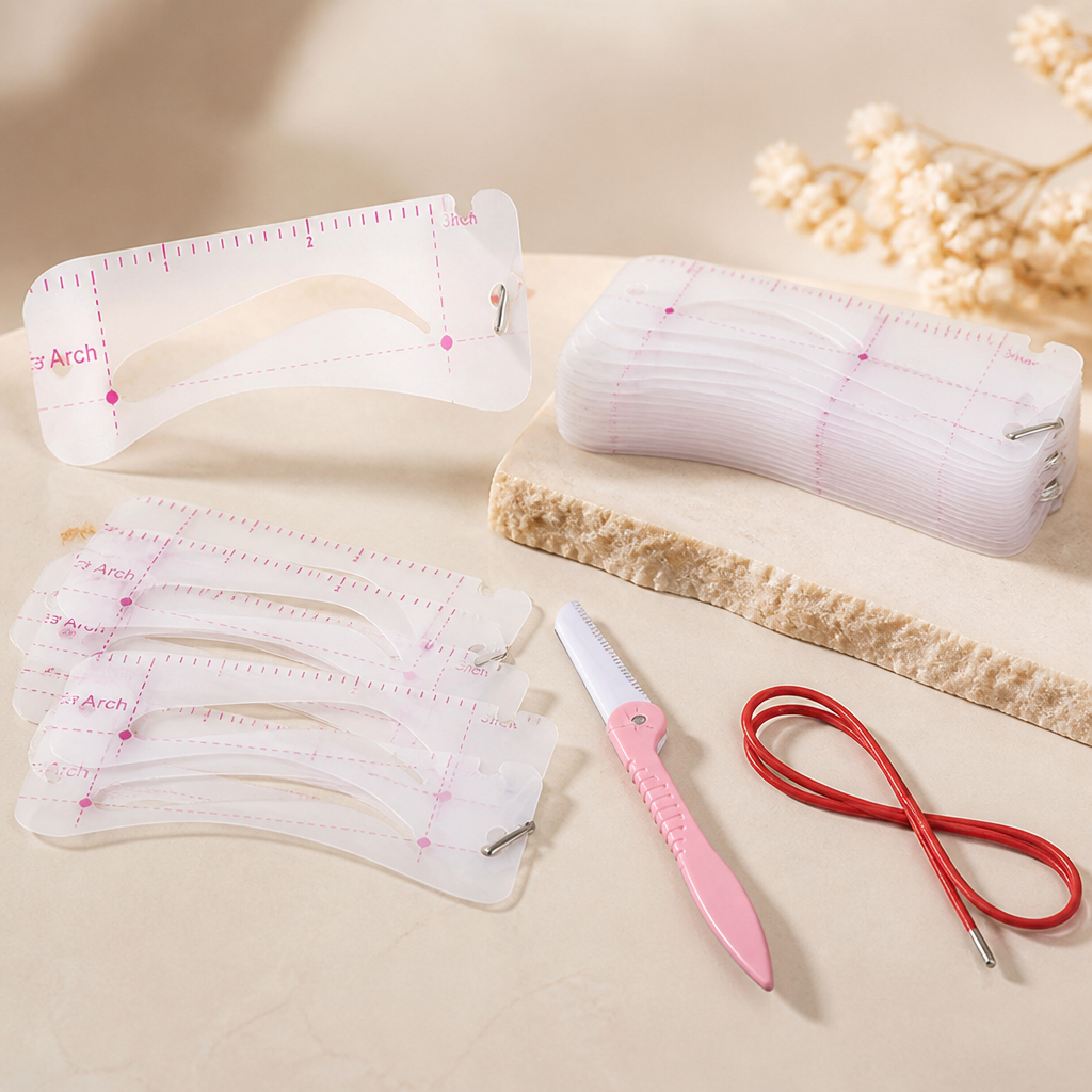 Augenbrauen Styling-Tool wiederverwendbar flexibel mit 12 Formen
