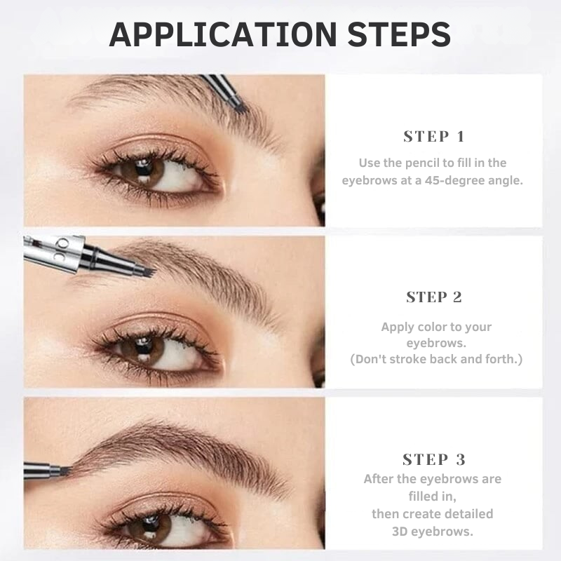 Augenbrauenstift Microblading | 4-Zink Spitze | Wasserdicht