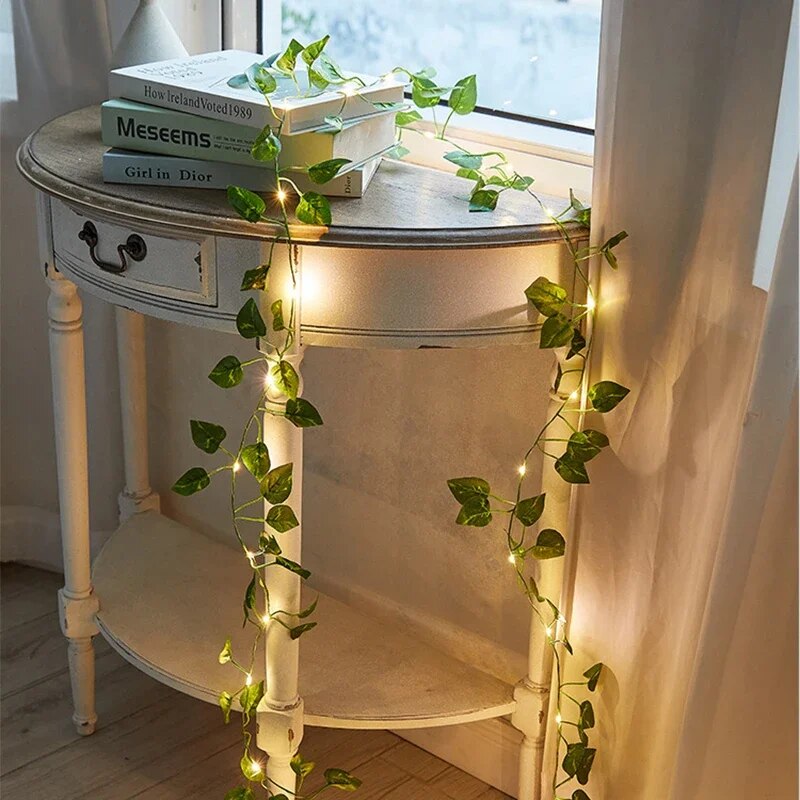 Buitenplantenlamp | Solar LED Klimop-lichtsnoer | Warmwit | Vinelume