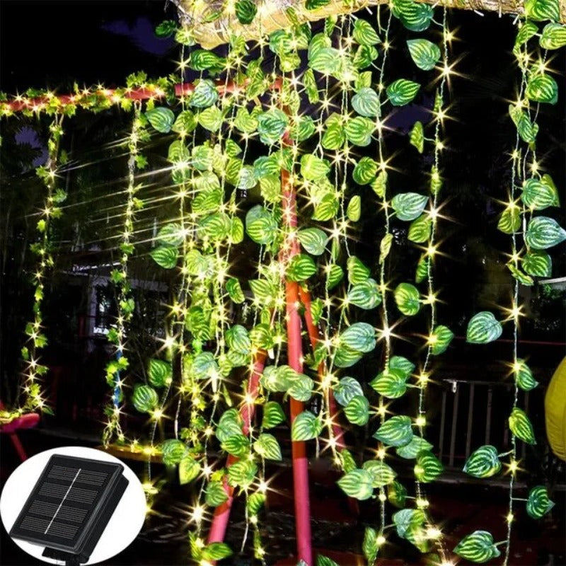 Buitenplantenlamp | Solar LED Klimop-lichtsnoer | Warmwit | Vinelume
