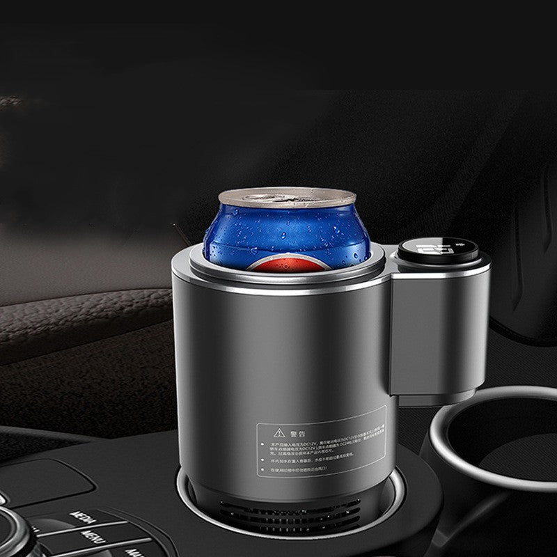 Auto Becherkühler und Wärmer 2-in-1 | Kühlt bis 0°C, heizt bis 60°C | DC12V Anschluss für Auto und Zuhause mit Zigarettenanzünder 5