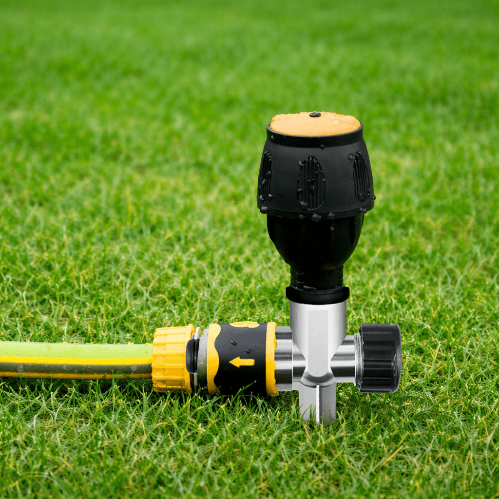 Automatische 360°-Gartenbewässerung | Rasensprinkler Vollautomatisch | Wetterfest | Spinflow