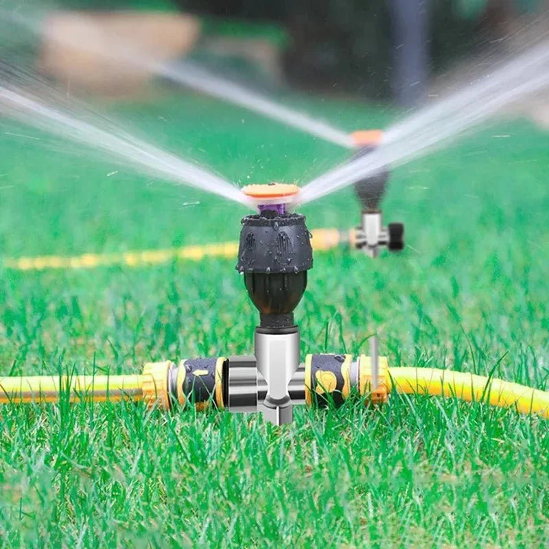 Automatische 360°-Gartenbewässerung | Rasensprinkler Vollautomatisch | Wetterfest | Spinflow