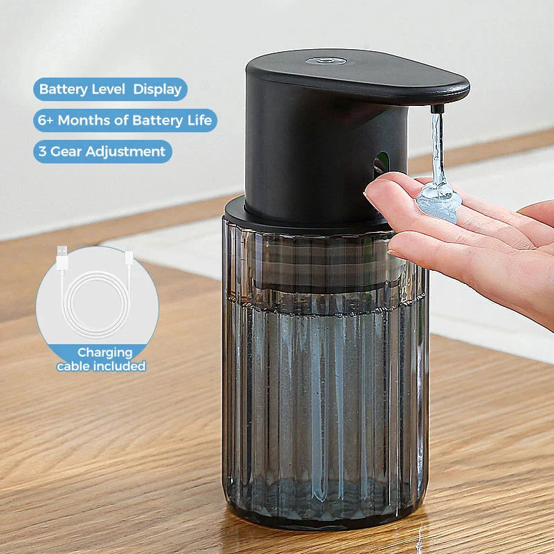 Automatischer Seifenspender | Hygienische Dosierung per Sensor | Aufladbar und Nachfüllbar | HygiaFlow