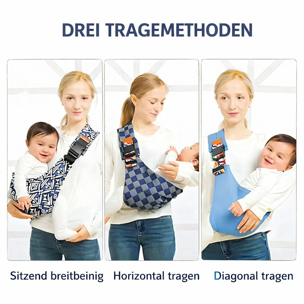 Baby Tragetasche | Verstellbarer ergonomischer Schultergurt | BabySling