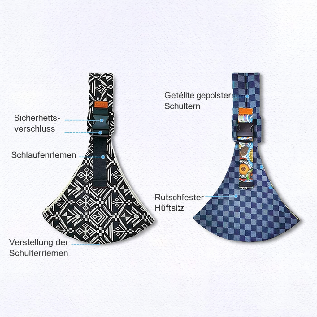 Baby Tragetasche | Verstellbarer ergonomischer Schultergurt | BabySling