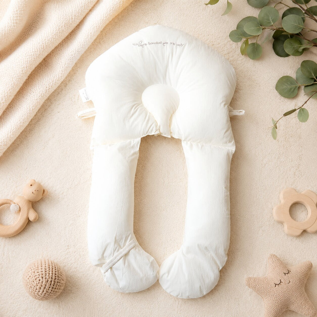 Polštářek pod hlavičku miminka | Boční opora pro dobu bdění | Měkká podložka pod dohledem | CozyCradle