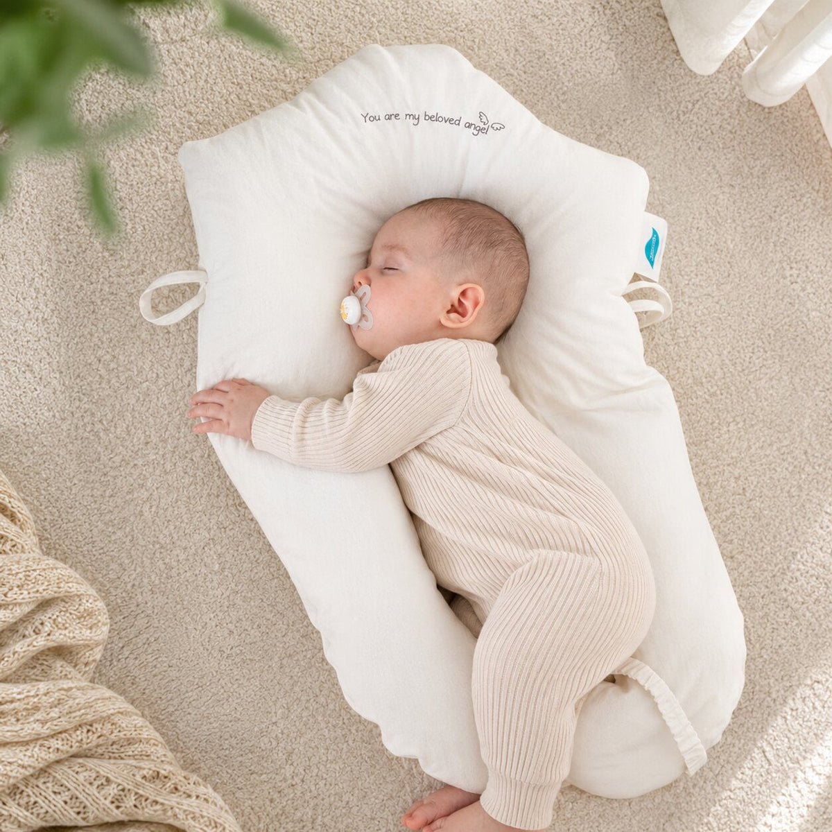 Polštářek pod hlavičku miminka | Boční opora pro dobu bdění | Měkká podložka pod dohledem | CozyCradle