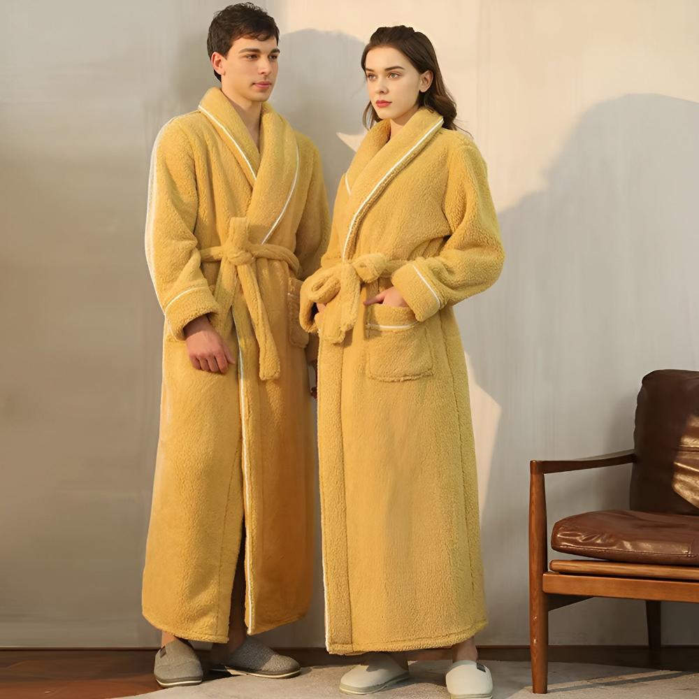 Bademantel | Langer Morgenmantel | Kuschelig Warm, mit Schalkragen | WarmRobe