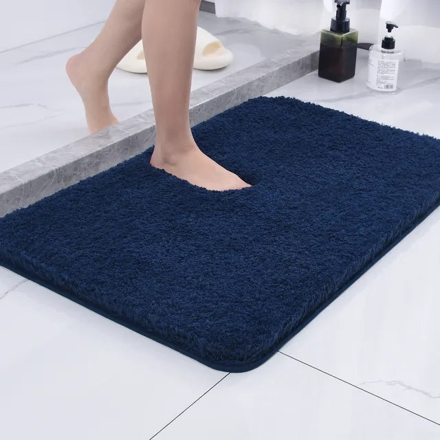Badematte Rutschfest Flauschig | Saugstarke Mikrofaser-Oberfläche | Maschinenwaschbar & Rutschhemmend für Badezimmer 1