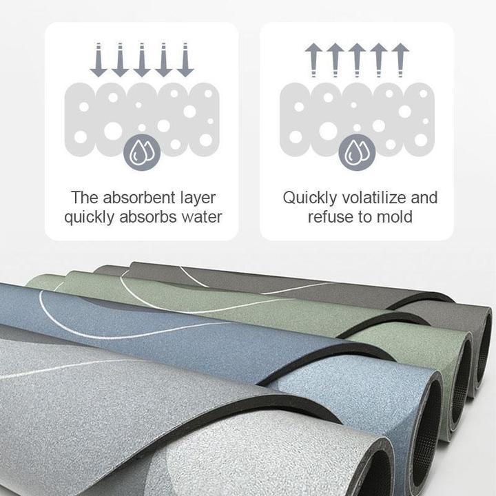 Badematte Schnelltrocknend | Superabsorbierend Mikrofaser | Rutschfest | Aquasoft