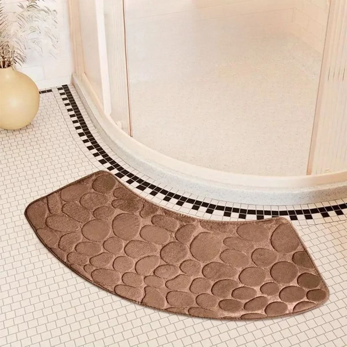 Badematte Weich & Rutschsicher | Saugfähiges Textilmaterial für Nassbereiche | Sicherer Stand vor Dusche & Badewanne 10