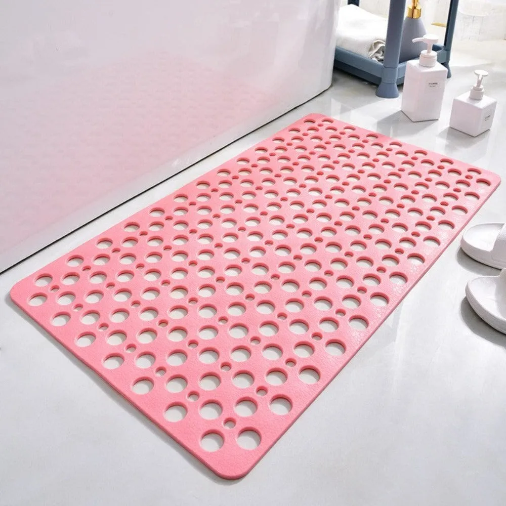 Badezimmer Sicherheitsmatte | Rutschfestes PVC mit Ablauflöchern | Schneller Wasserablauf | AquaGrip